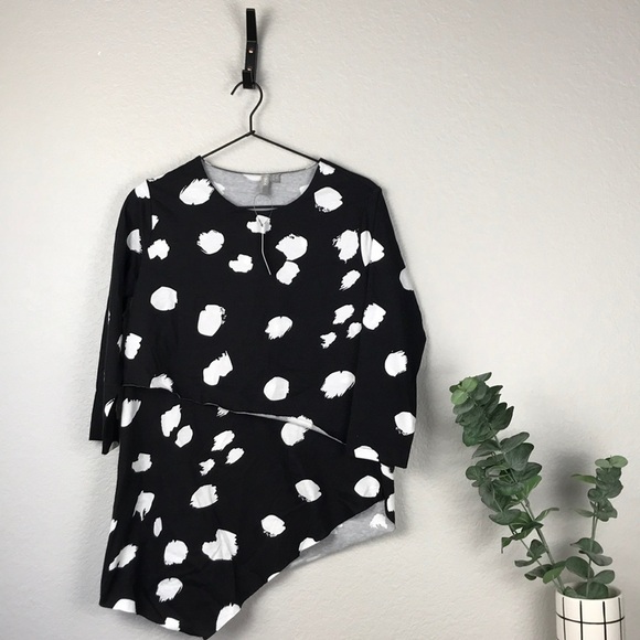 ASOS black polka dot layered top - Picture 2 of 4